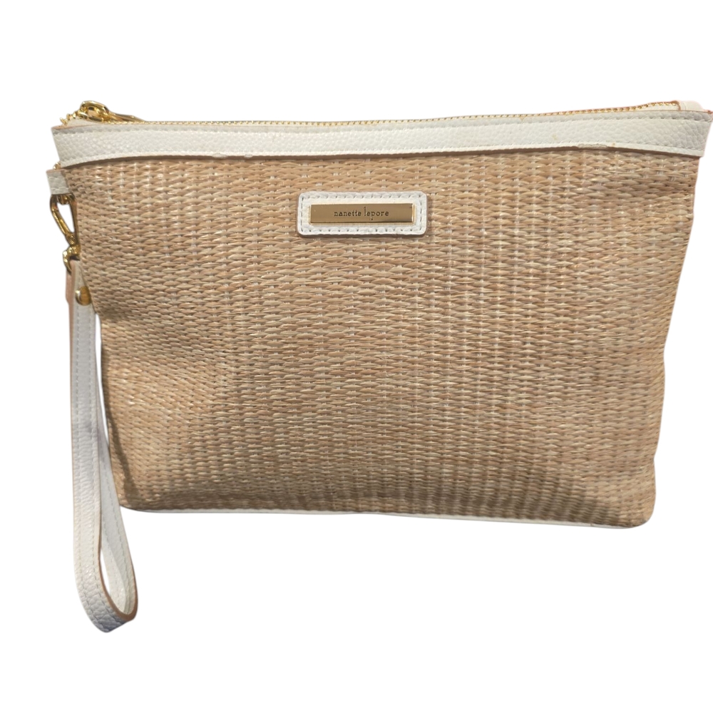 Nanette Lepore Straw Clutch Wristlet (NWOT)